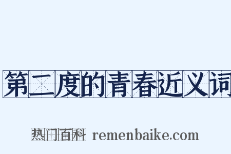 第二度的青春近义词是什么意思的图片